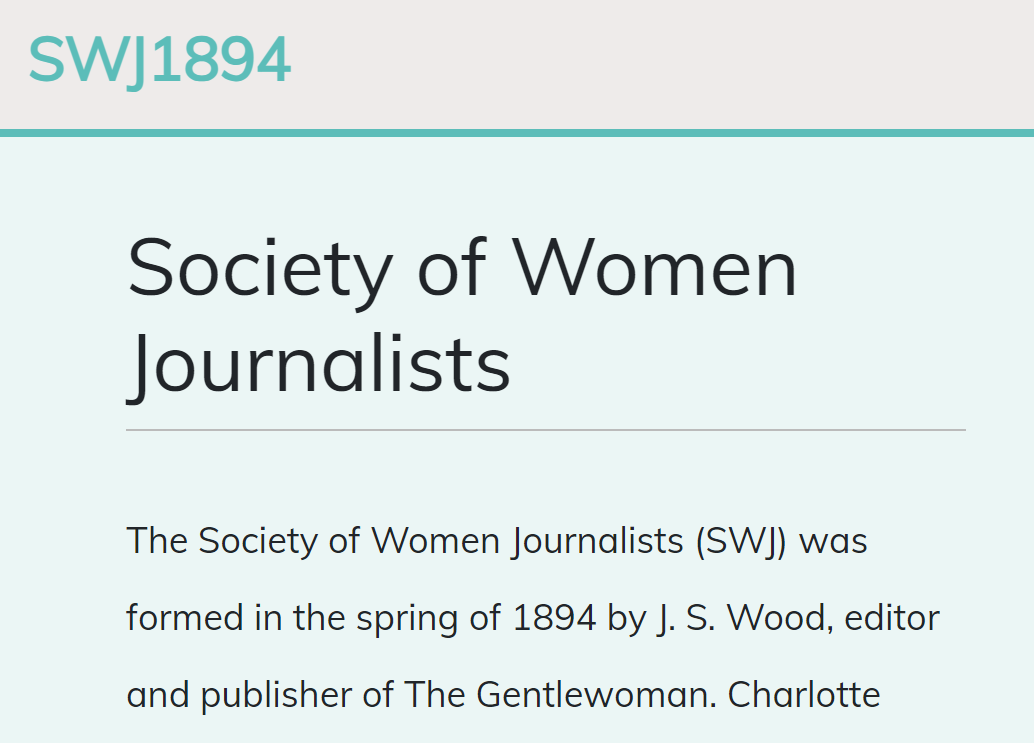 The Society of Women Journalists